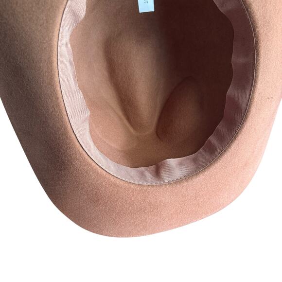 Nine West Brown Felt Woolen 100% Wool Western Style Hat Fedora Wide Brim OS - Picture 9 of 11